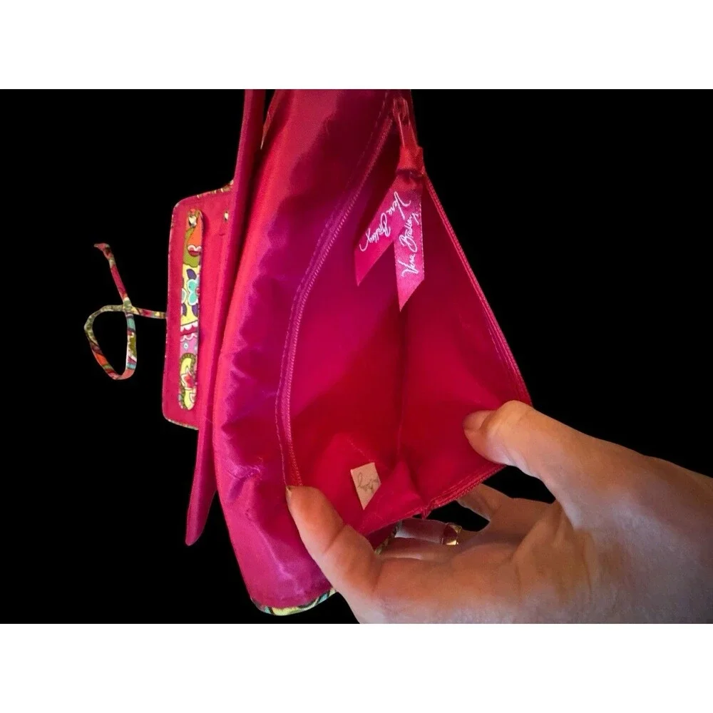 Vera Bradley Hot Pink Paisley Pattern Travel Foldable Jewelry Case Organizer